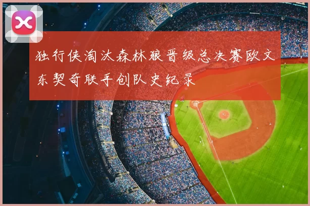 独行侠淘汰森林狼晋级总决赛欧文东契奇联手创队史纪录